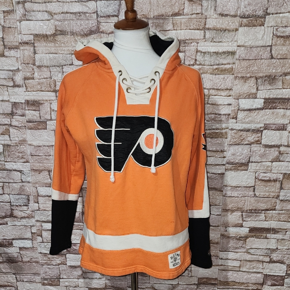 Philadelphia Flyers Orange Sweatshirt NHL Fan Apparel Old Time Hockey 50 Establi